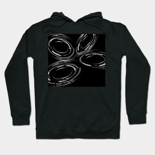 White fractal rings Hoodie